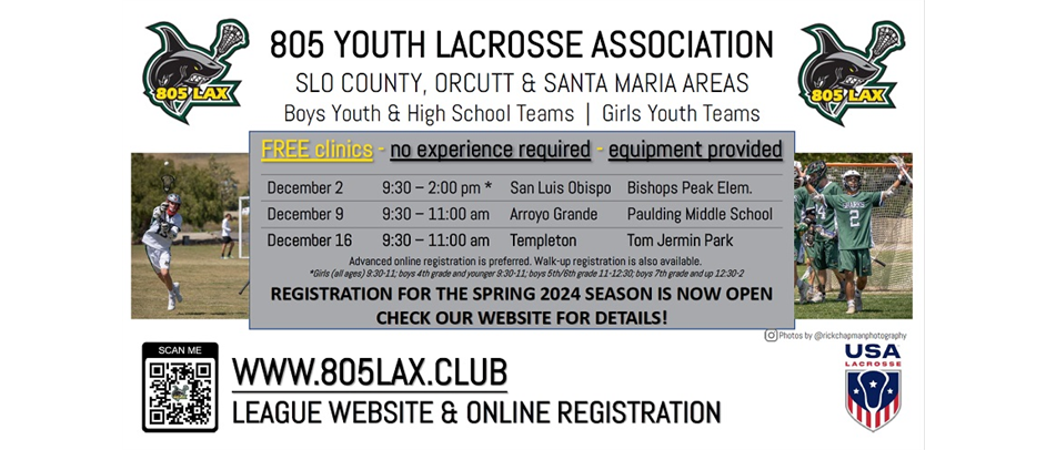 805 Lacrosse - Free Clinics in December!