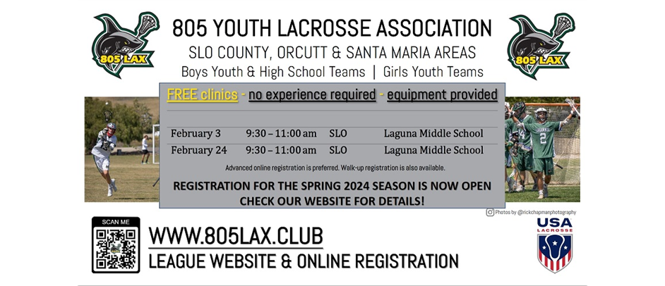 805 Lacrosse Hosting Free Clinics in February - Spring Season Starts Soon!
